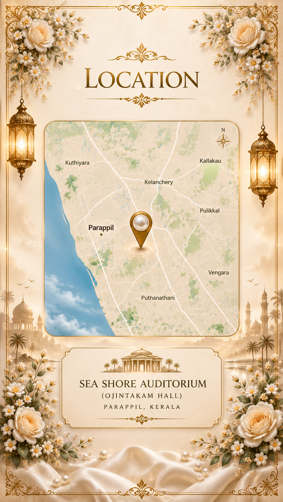 Sea Shore Auditorium (Ojintakam Hall) location map